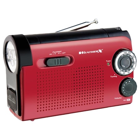Weatherx WeatherX 3000 lm Red LED Weather Alert Radio Flashlight AA Battery WR182R